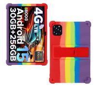 AKNICI Case for DOOGEE TAB G6 / KINGRID T90 Tablet 11 inch, Soft Silicone Heavy Protective Cover with Adjustable Kickstand for DOOGEE TAB G6 / KINGRID T90 Tablet 11 inch, Rainbow