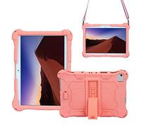 AKNICI Silicone Case Cover for Dragon Touch Notepad 102 Tablet/Pritom Tronpad L10/YESTEL T5 10/TECLAST P20HD M40/Blackview Tab8/WINNOVO P20/IBBWB 10/AOYODKG A39, Shoulder Strap and Stylus - Pink
