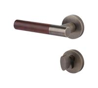 AKNOQNTM Indoor Door Lock Bedroom Door Handle Bathroom Bronze Wooden Door Silent Split Lock(D31-S945ancientpeach-68mute)