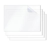 AKOAFE 4PCS A3 Acrylic Sheet Clear Perspex Sheet 3mm Thick Plastic Sheet Acrylic Board for DIY, Craft, Protective Film, Glass Replacement, 29.7 x 42cm