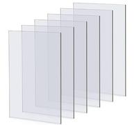 AKOAFE 6PCS A4 Acrylic Sheet Clear Perspex Sheet 3mm Thick Plastic Sheet Acrylic Board for DIY, Craft, Protective Film, Glass Replacement, 29.7 x 21cm