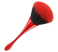 AKOAK 1 Pack Large Powder Mineral Brush, Foundation Makeup Brush, Bronzer Contouring Face Brush, Nail Brush and Blush Brush for Daily Makeup (Bright Red)