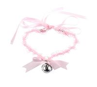 AKOAK 1 Pack Soft Cat Lace Little Bell Girl Necklace, M, Zinc, Jet