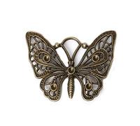 AKOAK 10 Pcs Zinc Alloy Charm Antique Bronze Butterfly Charms Pendant Metal Jewelry Findings for DIY Necklace Making