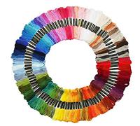 AKOAK 100 Pcs Cross Stitch Thread, Rainbow Color Crafts Floss Embroidery Thread, Friendship Bracelet String - Embroidery, DIY Bracelet, Friendship Bracelet Floss for Beginners DIY Crafts