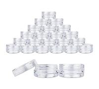 AKOAK 100 Pcs/set Portable 5g Plastic Transparent Vial Cosmetic Empty Bottle, Eye Shadow Lipstick Container