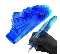 AKOAK 100 Pieces Tattoo Clip Cord Covers, Disposable Hook Line Protection Bag, Professional Tattoo Clip Sleeve for Tattoo Machine Accessories, Kits & Supplies