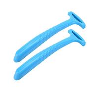 AKOAK 2 PCS Plastic Portable Pedicure Scraper, Removes Heel Calluses and Dead Skin, Skin Care Tool - Makes Rough Feet Smooth Almost Instantly (Blue)