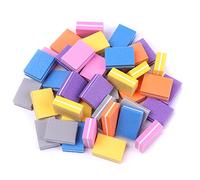 AKOAK 20 Pcs Mini Sponge File, Disposable Nail Buffer Block, Double Sided UV Gel Nail Cuticle Removal Sand Block, Professional Manicure Tool