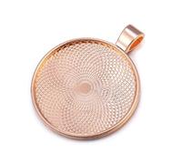 AKOAK 20 Pcs Pendant Tray, 30mm Vintage Alloy Blank Frame, Round Blank Base DIY Jewelry Discovery Making, Craft Photos, Necklace, Pendant Making, S, Alloy Steel, alloy