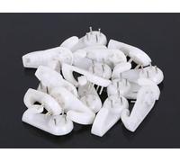 AKOAK 20 Pieces 2" Bearing Up to 25lbs Invisibility Plastic Hardwall Hanger Hooks for Hardware,Fasteners & Hooks Wall Mount Non-mark Hooks Picture Photo Frame Hangers