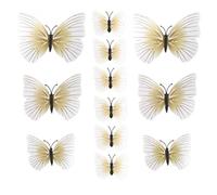 AKOAK 24 Pcs 3D Butterfly Wall Stickers Art Decor Decals with Magnet and Double-sided Adhesive for Room Home Nursery Decor,White