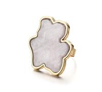 AKOAK Adjustable Mini Nail Ring Tray, Resin Nail Art Gel Makeup Plate Palette, Ring Gel Polishing Mixing Tray DIY Color Plate Nail Art Polishing Paint Plate (Bear, 3Pcs)