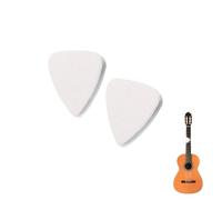 AKOAK Ukulele Felt Picks, Colored Felt Picks Instrument Accessories Classic Comfort Felt Thumb Picks, Ideal for Guitar Bass Instruments, 3mm, Pack of 2 (White)