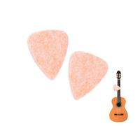 AKOAK Ukulele Felt Picks, Colored Felt Picks Instrument Accessories Classic Comfort Felt Thumb Picks, Ideal for Guitar Bass Instruments, 3mm, Pack of 2 (Light yellow)