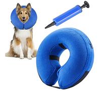 AKOFIC Inflatable Collar for Dogs and Cats, Comfy Dog Protective Inflatable Cone Pet Recovery Collar, Soft Adjustable Inflatable Basic Dog Collars for Recovery from Surgery or Wounds (Large, Blue)