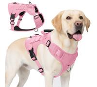 AKOFIC Tactical Dog Harness for Medium and Large Dogs, No Pull Dog Harness with Handle, Heavy Duty Adjustable Pet Harnesses Vest for Dogs Training and Walking, Easy Control & Escape-Proof (Pink, M)