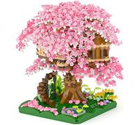 AKOGD Cherry Tree Building Blocks, Mini Tree Flowers Building Kit, Creative DIY Project Botanical Collection Building Bricks Construction Set for Adults Home Decor