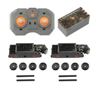 AKOGD Power Functions Train Motor Set, Remote Control with Speed Adjustment with Battery Box Kit, Clamping Blocks Train Replacement Parts Set, Compatible with Many Models