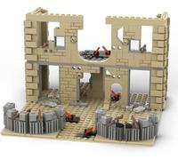 AKOGD WW2 Military Scene Fort Building Blocks Kit, 544PCS Military War Scene Fortress Architecture Bunker Model with Weapon Fort Construction Toy Kit for Soldiers Minifigures