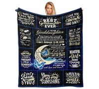 Akoigun Goddaughter Blanket from Godmother - Gifts for Goddaughter Birthday Graduation - Throw Blanket 60"X50"
