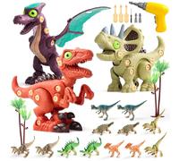 Akokie Dinosaur Toys for Boys Take Apart Dinosaur Toys for 3 4 5 6 Year Old Boys Girls with Electric Drill 12 Dinosaurs Figures DIY Kids Construction Toy Educational Present for 3 Year Old Boy Gifts
