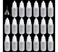 AKOLAFE 100PCS Plastic Dropper Bottles 15ml Paint Dropper Bottles, Dropping Bottles Small Eye Drop Bottles Empty Squeezable Eye Liquid Dropper with Screw Caps for Essential Oils, Paint