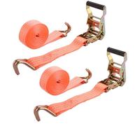 AKOLAFE 2 Pcs Heavy Duty Ratchet Straps with Hooks, 3m x 40mm Ratchet Tie Down Straps with 2000kg/4400lbs Break Strength, Ratchet Strap for Cargo, Trucks, Motorcycle, Trailer