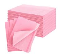 AKOLAFE 250 PCS Dental Bibs Disposable 33x45cm Waterproof Dentist Bib 3 Ply Pink Patient Bibs Tattoo Paper Npkins Dental Bib Sheets for Dental Clinic Nail Salon and Tattoo Supplies