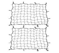 AKOLAFE 2PCS Large Cargo Nets Heavy Duty 120X90cm to 180x240cm Nylon Cargo Netting Bungee Net with 24 Plastic Hooks, Trailers Nets, Car Boot Net Cargo Net for Vans, Trailers, Campervans, Motorcycle