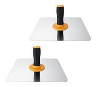 AKOLAFE 2PCS Plastering Hawk Aluminium Plaster Hawk Board Plasterers Hawk 30x30 cm Heavy Duty Plastering Tools with PET Handle for Cement Mortar, Drywall & Concrete Finishing Industrial Supplies
