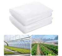 AKOLAFE 2Pcs Plastic Sheeting Heavy Duty Plastic Sheet 3M x 4M Waterproof Thick Clear Plastic Sheets for Gardening Insulation Building Rubble Protection, 1.3KG per Sheets