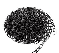 AKOLAFE - 3/32" long black link chain for hanging plants, basket, heavy duty metal chain bulk carbon steel for lamps, lamps, clothes, dog leash