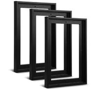 AKOLAFE 3 Pack Canvas Frame DIY Floating Frame for Canvas 20x30cm Black Wooden Floating Photo Picture Frames for Customized Size Stretched Canvases Paintings, 3cm Deep
