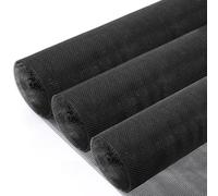 AKOLAFE 3 PCS Insect Mesh Roll Black 90cm x 5m Soffit Vent Mesh Window Screen High Density Fiberglass Fly Screens for Windows Doors Stops Mouse Mosquito Bug Bee Spider and Winged Insects