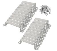 AKOLAFE 30 x Fence Panel Brackets 4 Inch Galvanized Steel Fence Post Security Brackets Post Clips Stabilizer with 60 Screws Heavy Duty Fence Post Repair Kit for Concrete, Wooden Posts