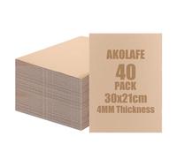 AKOLAFE 40pcs Thick Corrugated Cardboard Pack - A4 Thick Cardboard Inserts for Packing, Mailing, Arts & Crafts