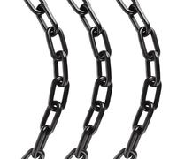 AKOLAFE 5/16 Black Chain Link 13.1ft Heavy Duty Chain Bulk Tow Chain Carbon Steel Trailer Chains Decorative Metal Chain Grade 30 Log Chain 1540lbs Binder Chain for Towing, Logging, Transport, Tie Down