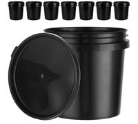 AKOLAFE 8 Pack Small Paint Bucket for Painting 1 Quart Paint Cans Plastic Paint Storage Containers Empty Paint Cans with Lids 2 Pint Touch Up Paint Containers 1/4 Gallon Paint Pail for Leftover Paint