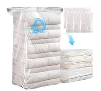 AKOLAFE 8 Pack Vacuum Storage Bags for Clothes 80x100x38 CM Jumbo Vacuum Bags Extra Large Storage Bags Vacuum Pack Duvet Storage Bag for Travel, Clothing, Duvets, Blanket Storage