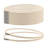 AKOLAFE 8PCS Embroidery Hoops 12 inch Large Bamboo Embroidery Hoop 30 cm Adjustable Cross Stitch Hoop, Round Embroidery Kit Bamboo Circle Hoops for DIY, Art, Craft and Handy Sewing