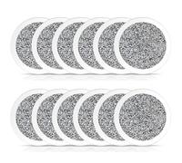 AKOLAFE Crystal Glass Coasters Set of 12 Diamond Filled Mirror Coasters 10X10cm Round Glitter Coaster Placemats Party Decoration Supplies, Silver