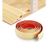 AKOLAFE Door Threshold Strip 2m, 50mm Wide PVC Self Adhesive Threshold Strips for Doorways, Oak Wood Effect Floor Transition Strip for 10mm Inner Thresholds