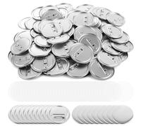 AKOLAFE sourcing map 200 Set 58mm Blank Pin Back Sewing Buttons Sewing Round Metal Cover Plastic Button Back Clear Film for Button Maker Machine