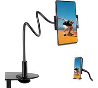 akolele Gooseneck Tablet Holder for Bed【Length 39.4 inch】, Cell Phone Holder for Bed, Tablet Stand 4.1-6.7" for Desk,Universal 360° Flexible Stand with Long Arms Clamp