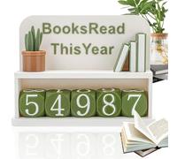 AKONE Books Read This Year Counter, Reading Books Counter, Reading Statistics Book Lovers Gift, Bookshelf Decoration with Reading Objectives, Book List Reading Progress Documenting