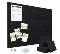 AKONEGE Cork Board Alternative 120 x 90 cm, 12 Pack Felt Pin Board, Black