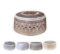 AKONNAS 5Pcs Muslim Kufi Hats for Men Islam Prayer Beanie Skull Cap Embroidery Kofia Topi Hat Headware Ramadan Eid Gift, Style C, One size