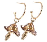 AKOOSY 1 Pair Mushroom Drop Dangle Earrings for Women Cute Colorful Pendant Earrings Fashion Jewelry for Parties Daily Wear Unique Romantic Design for Any Occasion