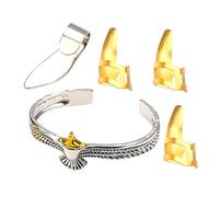 AKOOSY 1 Set Metal Guitar Finger Picks Set with Design Stylish Gold Bracelet for Acoustic Guitars Banjos and Ukuleles Protects Fingers Enhances Playing Experience